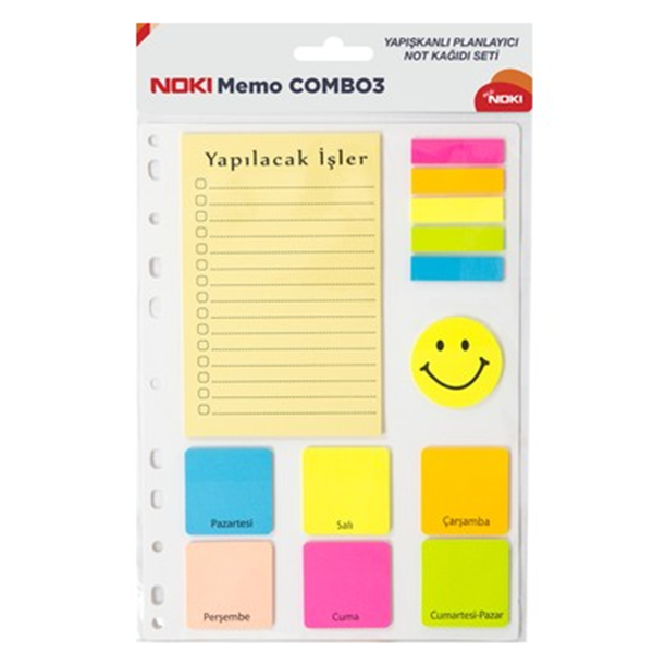 Noki Yapışkanlı Not Kağıdı Set Combo 3 12703