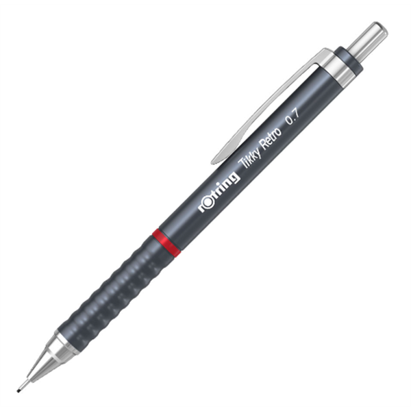 Rotring Tikky Retro Versatil Kalem 0.7mm Metalik Gri 2202570