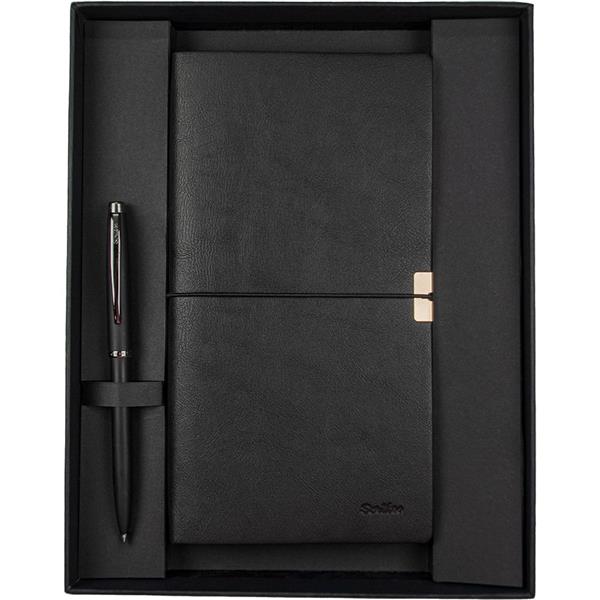 Scrikss Toledo Premium Defter C7 Siyah & 108 Prestij Tükenmez Mat Siyah Set SD-700-C1