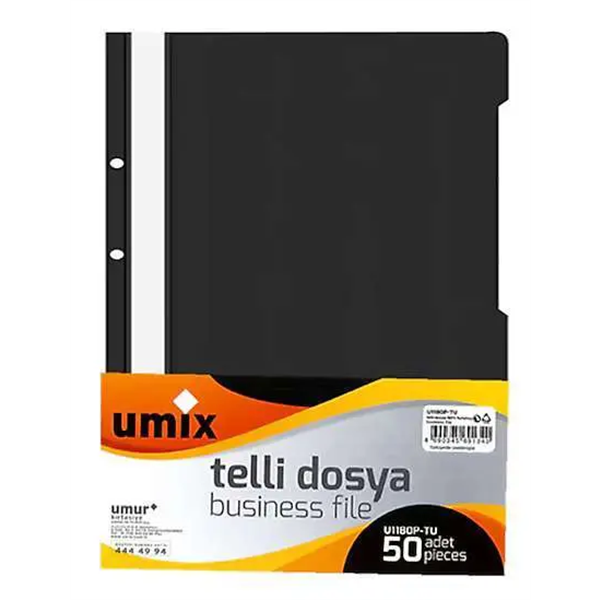 Umix A4 Telli Eco Dosya 50li Siyah U1180P-SI-ECO