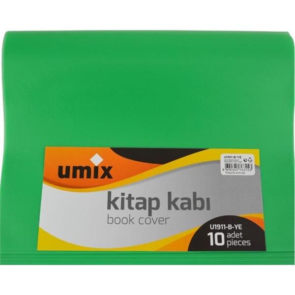 Umix Hazır Kitap Kabı Bantlı 10lu Yeşil U1911-B-YE