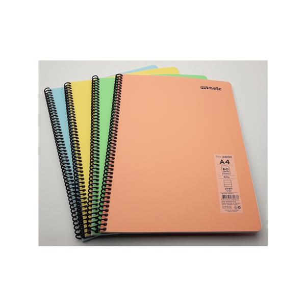 MyNote Defter Çizgili Flex PP Kapak Spiralli 60yp A4 Pastel 30001904