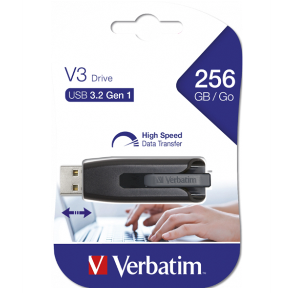 Verbatim 256gb Usb 3.2 Gen 1 V3 Drive Flash Bellek 49168